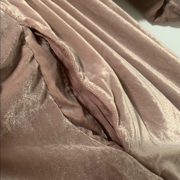 FREE PEOPLE Fortia Velvet Mini Dress Winter Bloom Dusty Rose Pink - Picture 9 of 13